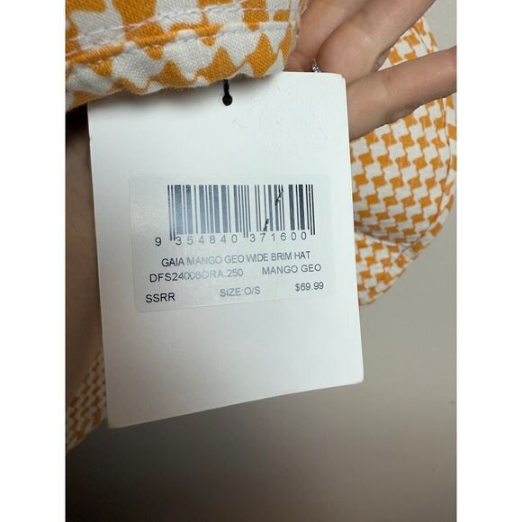 DISSH Gaia Mango Geo Wide Brim Hat NWT Sz. O/S main image 4